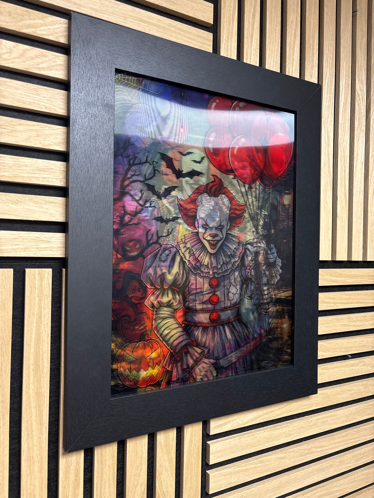 Clown 3D Lenticular Poster Framed 30x40cm