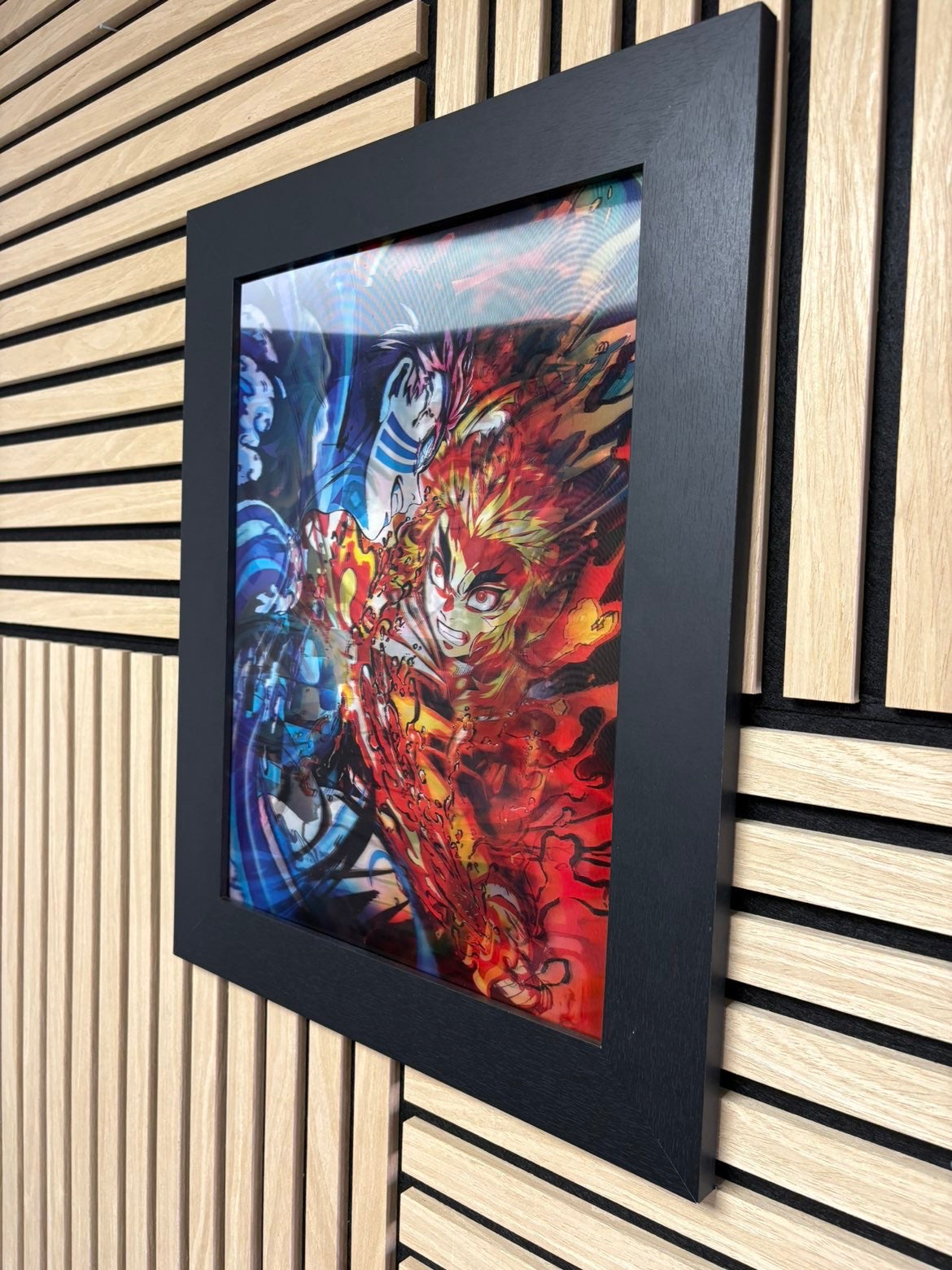 Demon Slayer 3D Lenticular Poster Framed 30x40cm