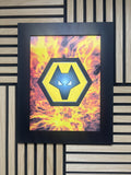 Wolverhampton Wanderers 3D Lenticular Poster Framed 30x40cm