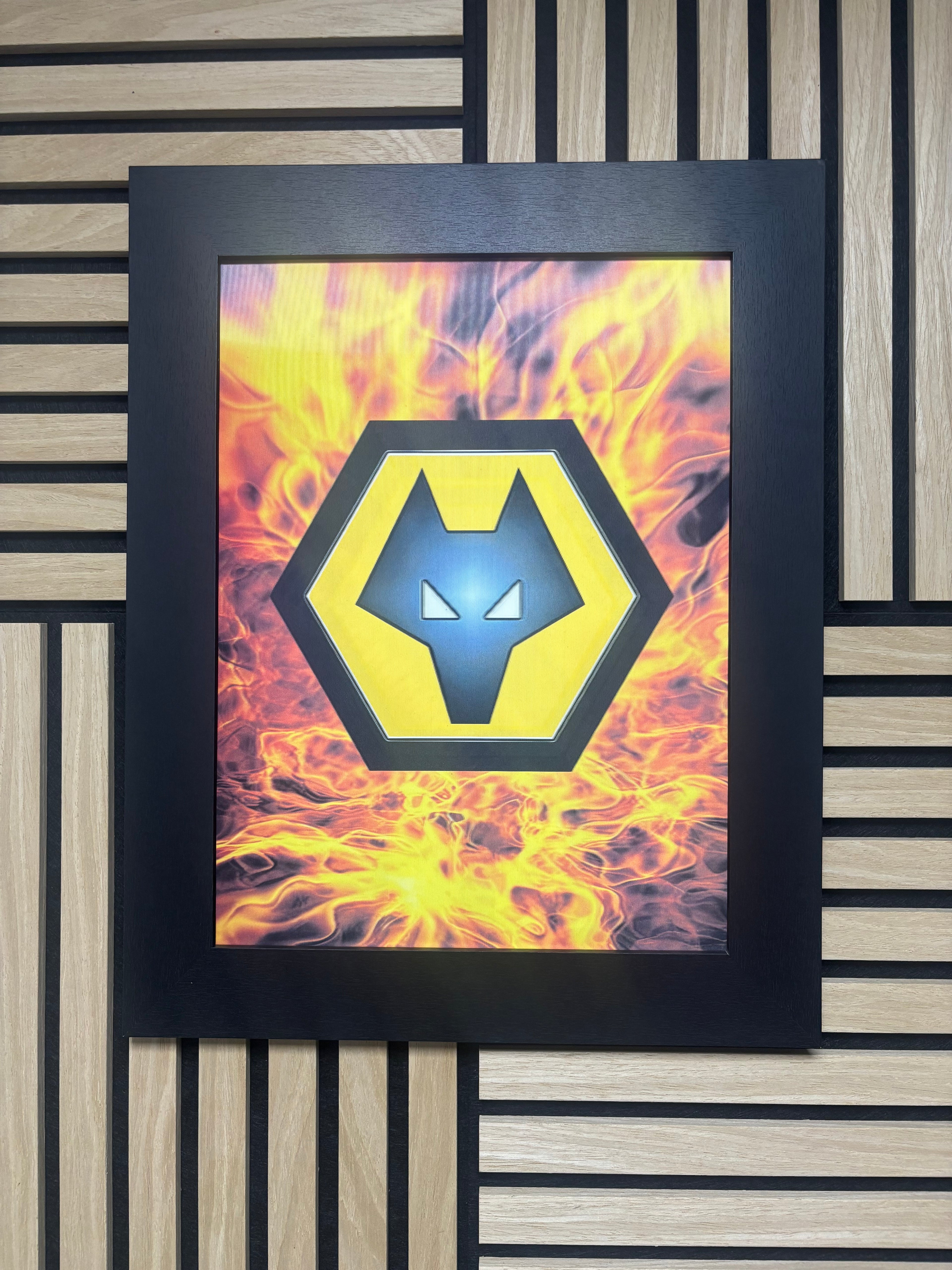 Wolverhampton Wanderers 3D Lenticular Poster Framed 30x40cm