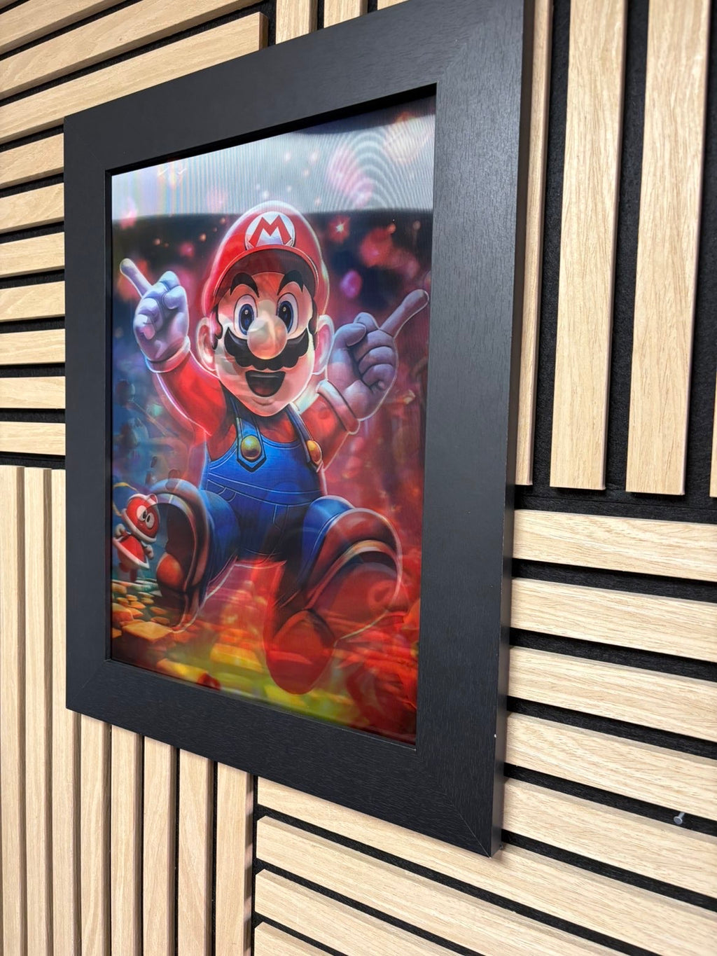 Mario #2 3D Lenticular Poster Framed 30x40cm