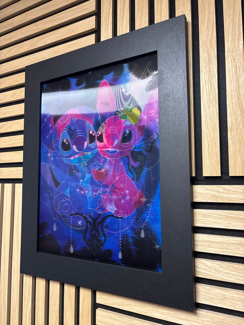 Stitch 3D Lenticular Poster Framed 30x40cm