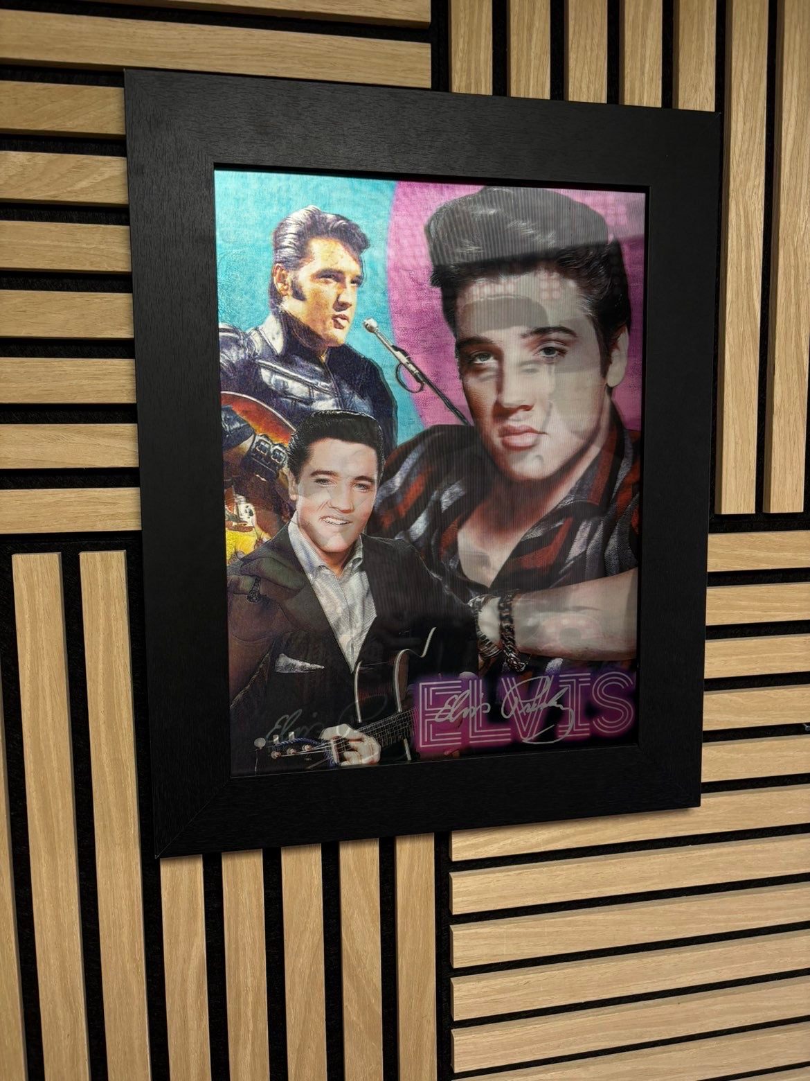 Elvis Presley 3D Lenticular Poster Framed 30x40cm