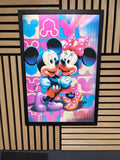 Mickey & Minnie 3D Lenticular Poster Framed 40x60cm