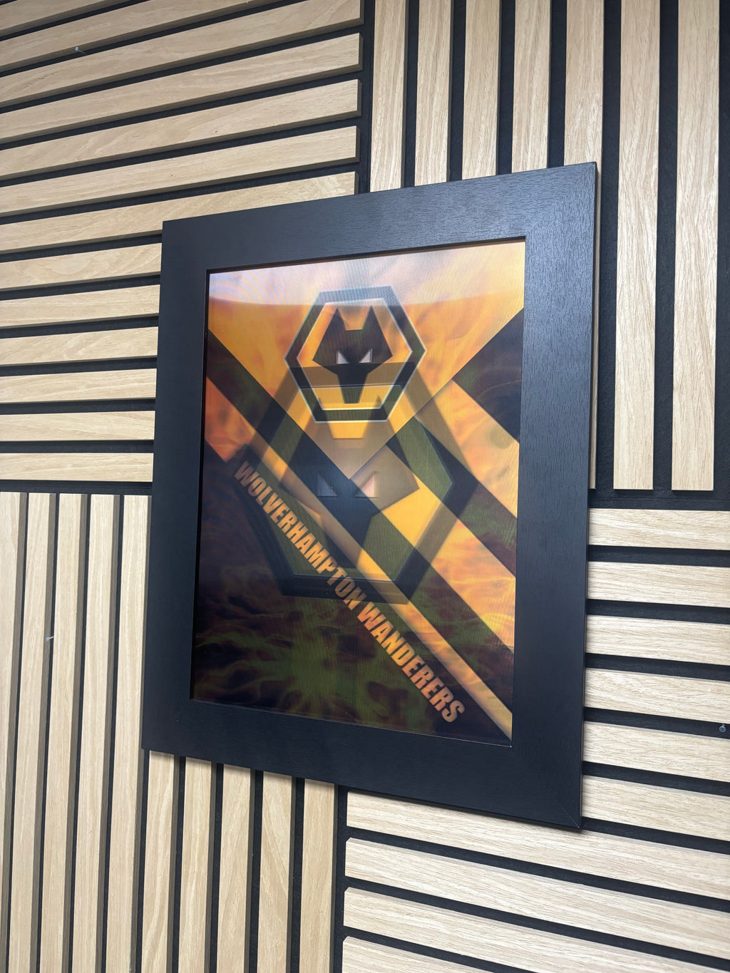 Wolverhampton Wanderers 3D Lenticular Poster Framed 30x40cm
