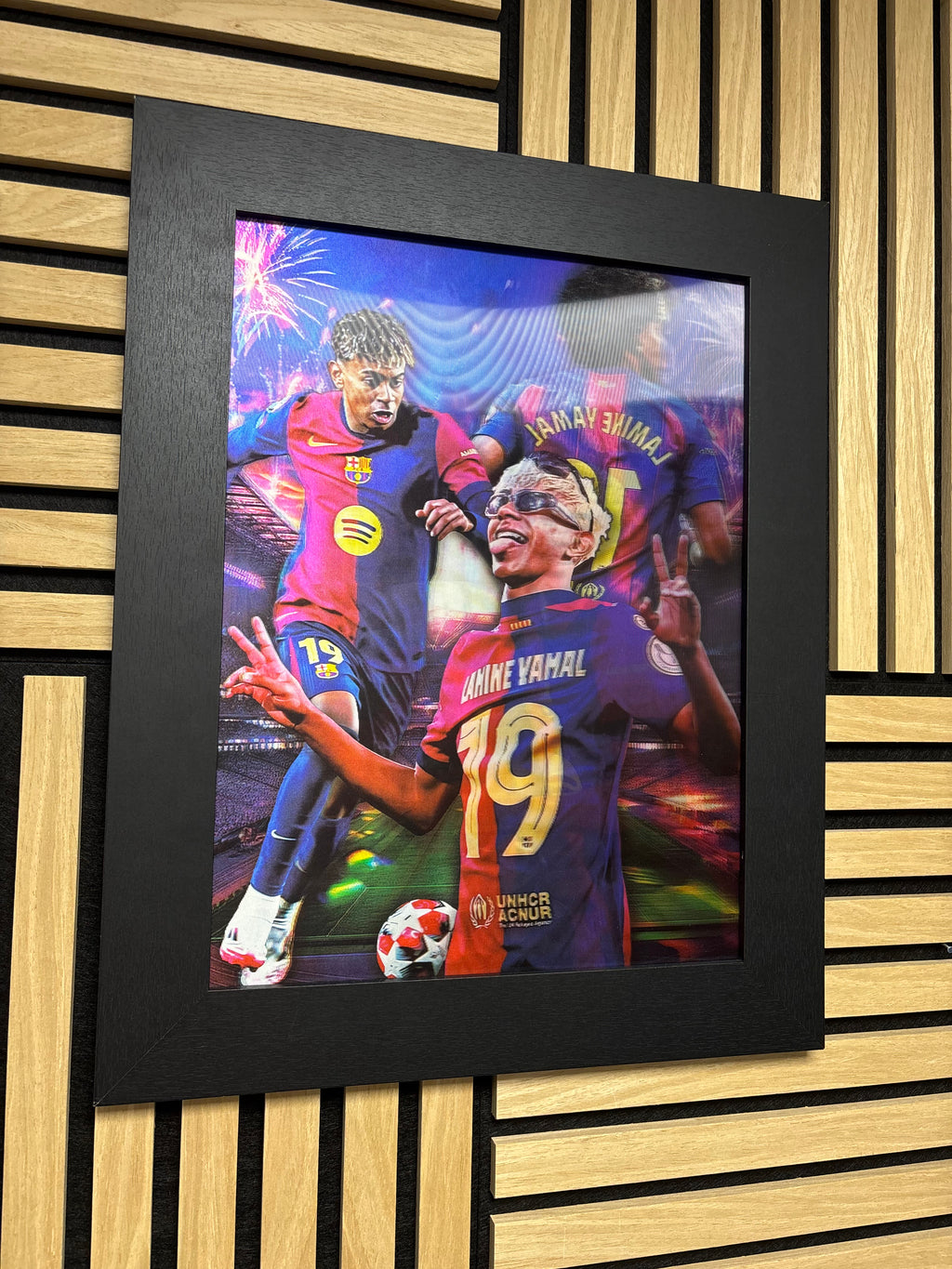 Lamine Yamal 3D Lenticular Poster Framed 30x40cm