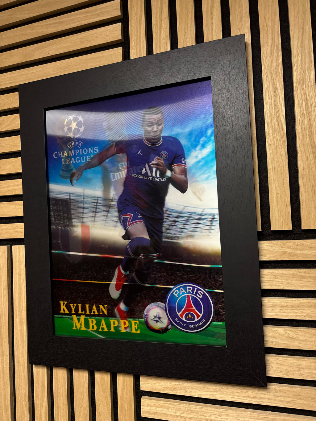 Mbappe 3D Lenticular Poster Framed 30x40cm