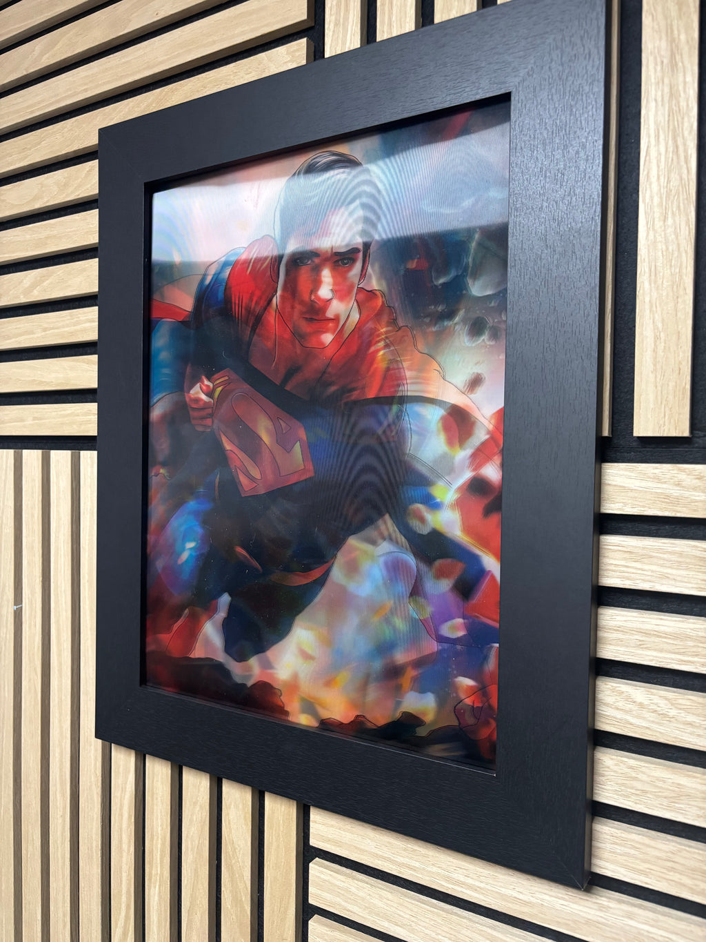 Superman 3D Lenticular Poster Framed 30x40cm