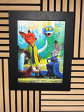 Zootopia 3D Lenticular Poster Framed 30x40cm