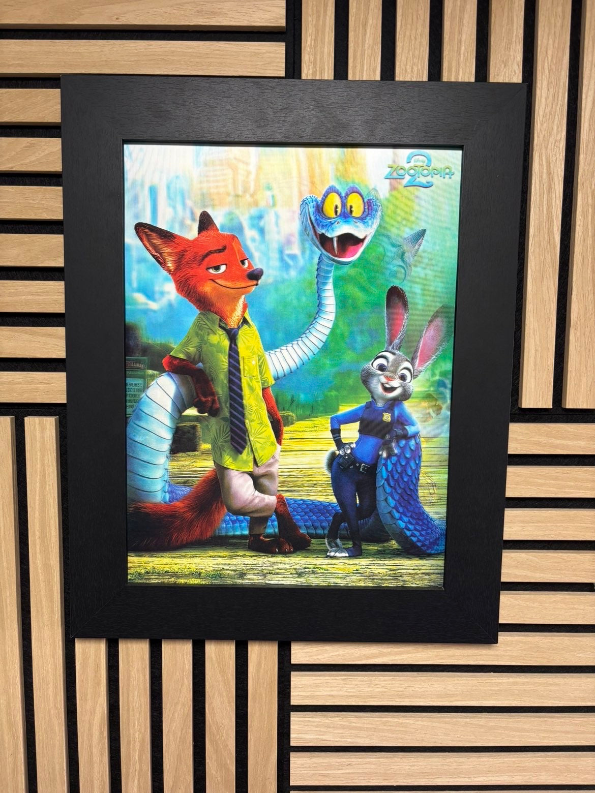 Zootopia 3D Lenticular Poster Framed 30x40cm