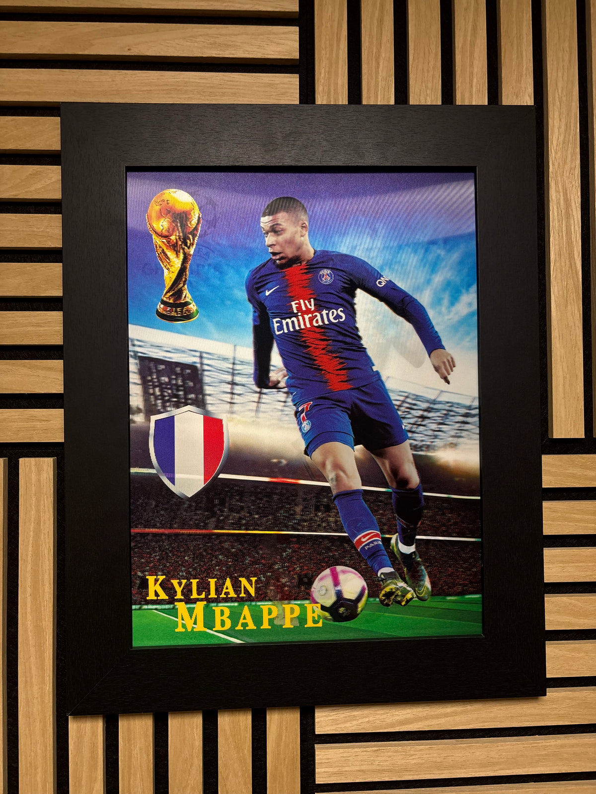 Mbappe 3D Lenticular Poster Framed 30x40cm