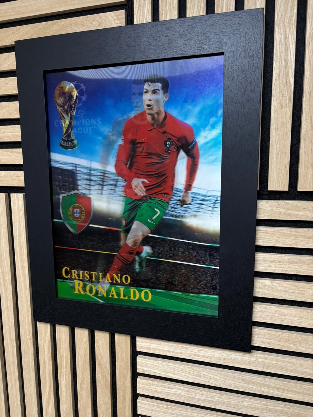 Cristiano Ronaldo 3D Lenticular Poster Framed 30x40cm