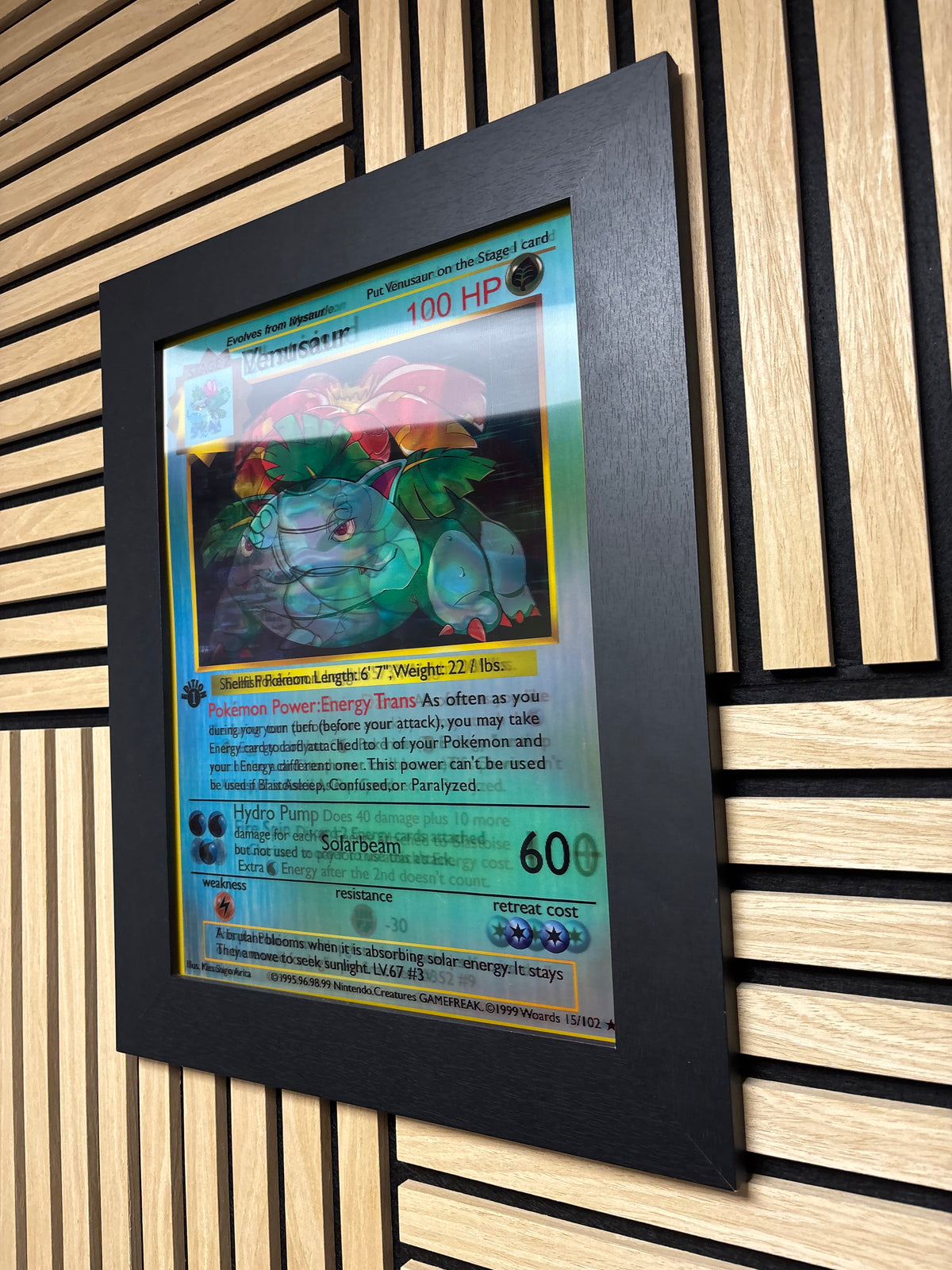 Charizard Blastoise Venosaur 3D Lenticular Poster Framed 30x40cm