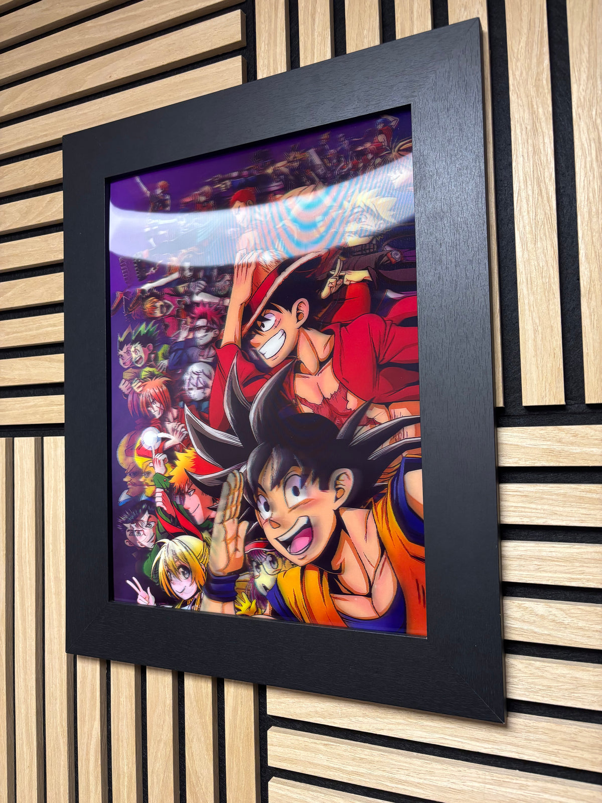 One Piece Anime 3D Lenticular Poster Framed 30x40cm