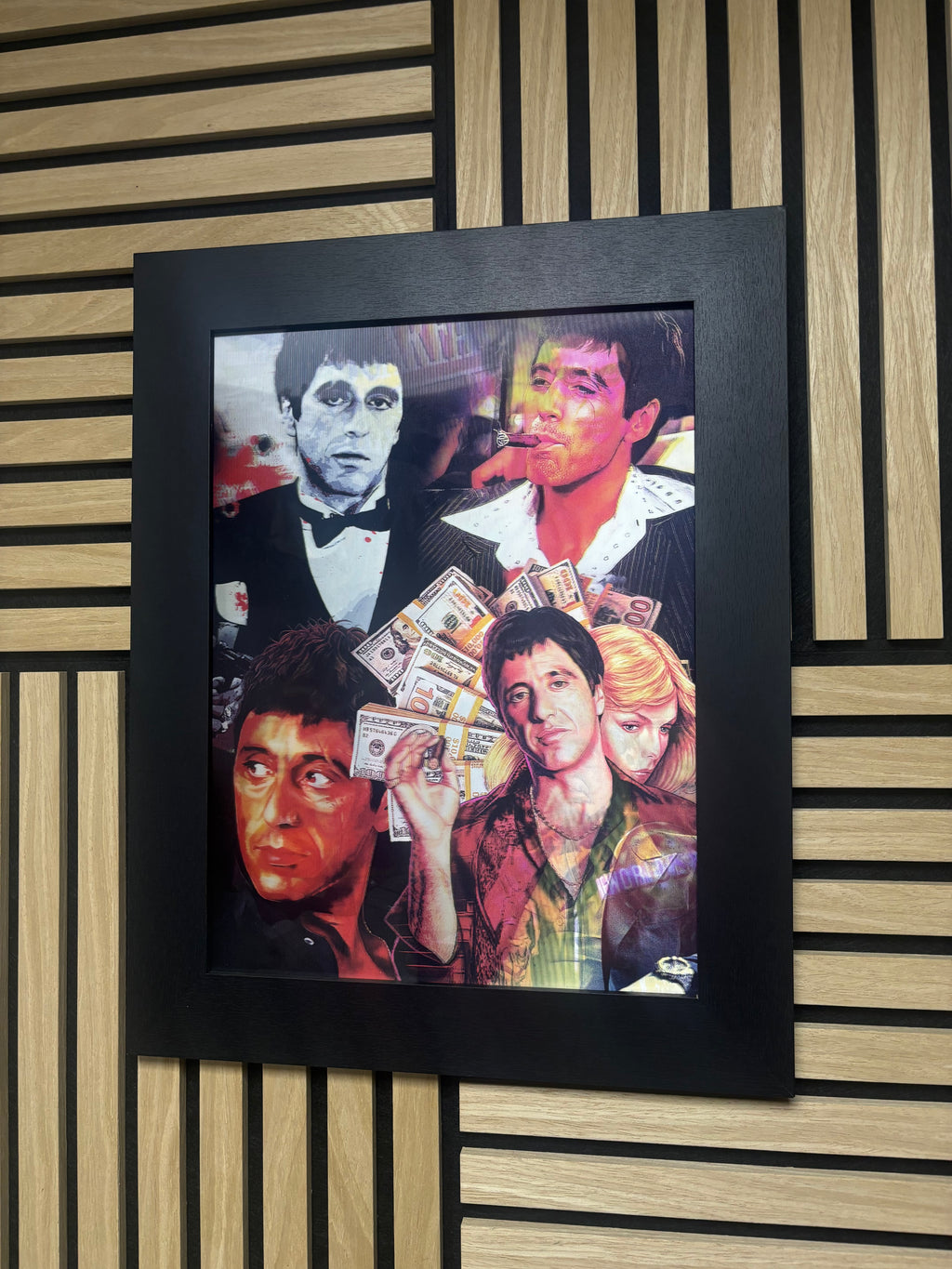 Scarface 3D Lenticular Poster Framed 30x40cm