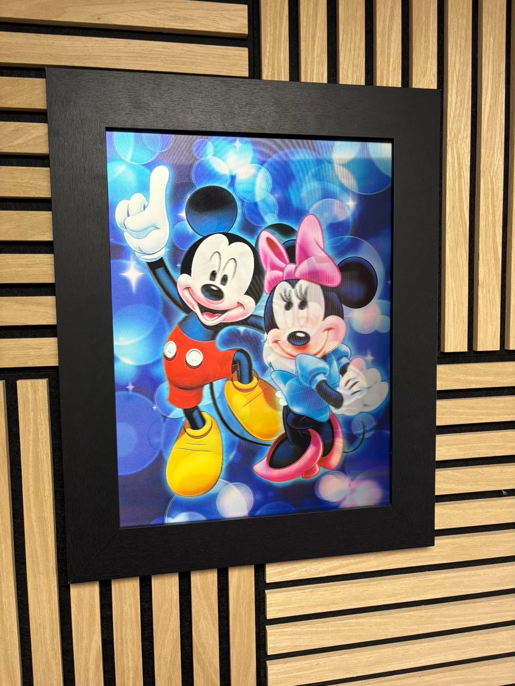 Mickey Mouse 3D Lenticular Poster Framed 30x40cm