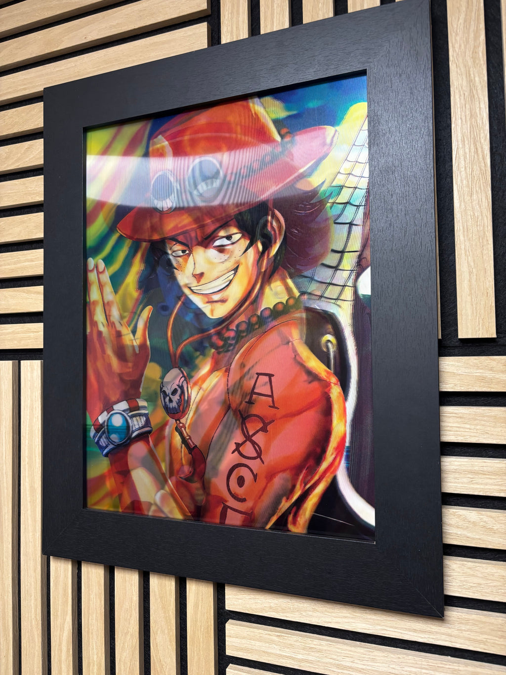 One Piece 3D Lenticular Poster Framed 30x40cm