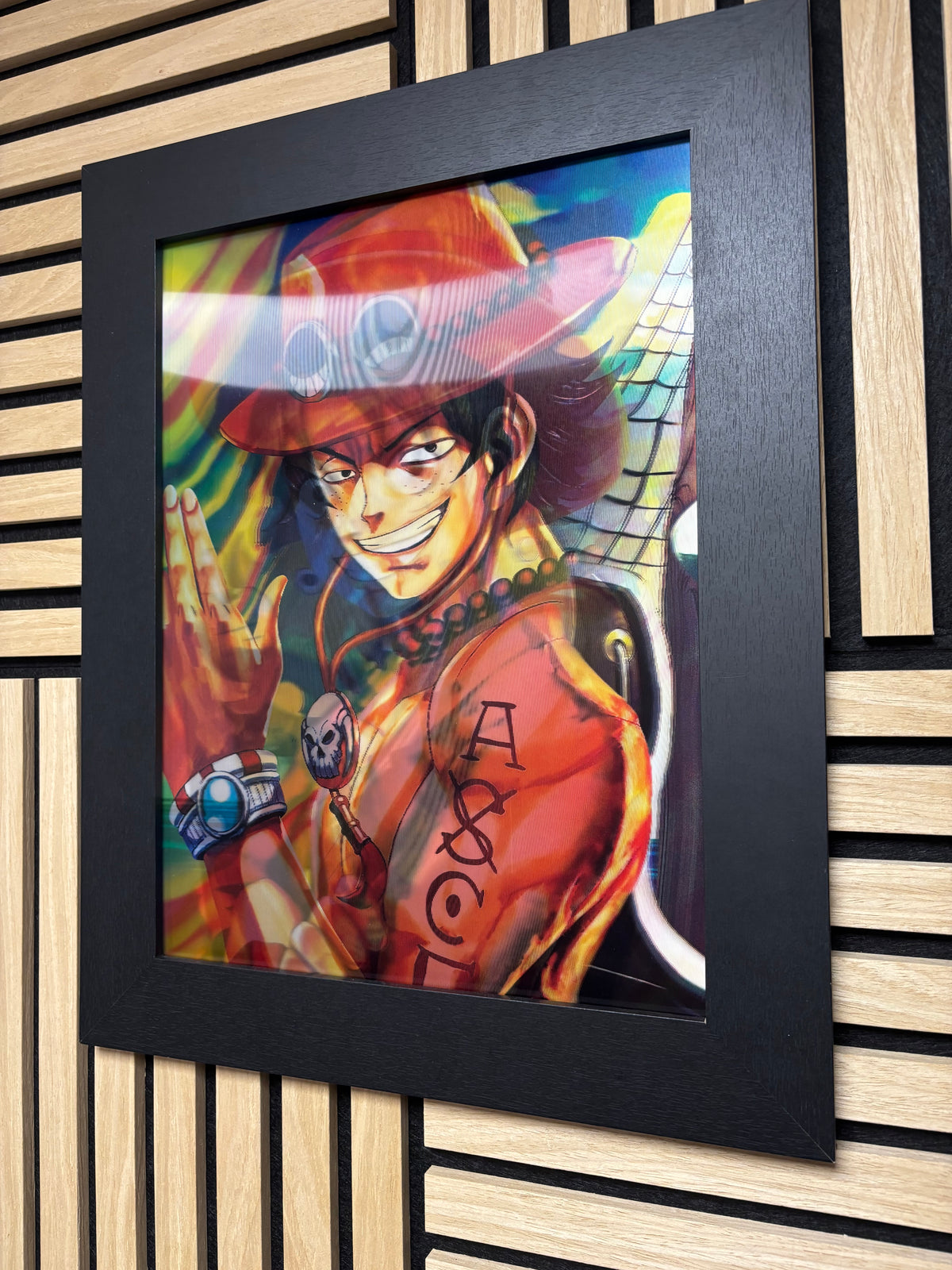 One Piece 3D Lenticular Poster Framed 30x40cm