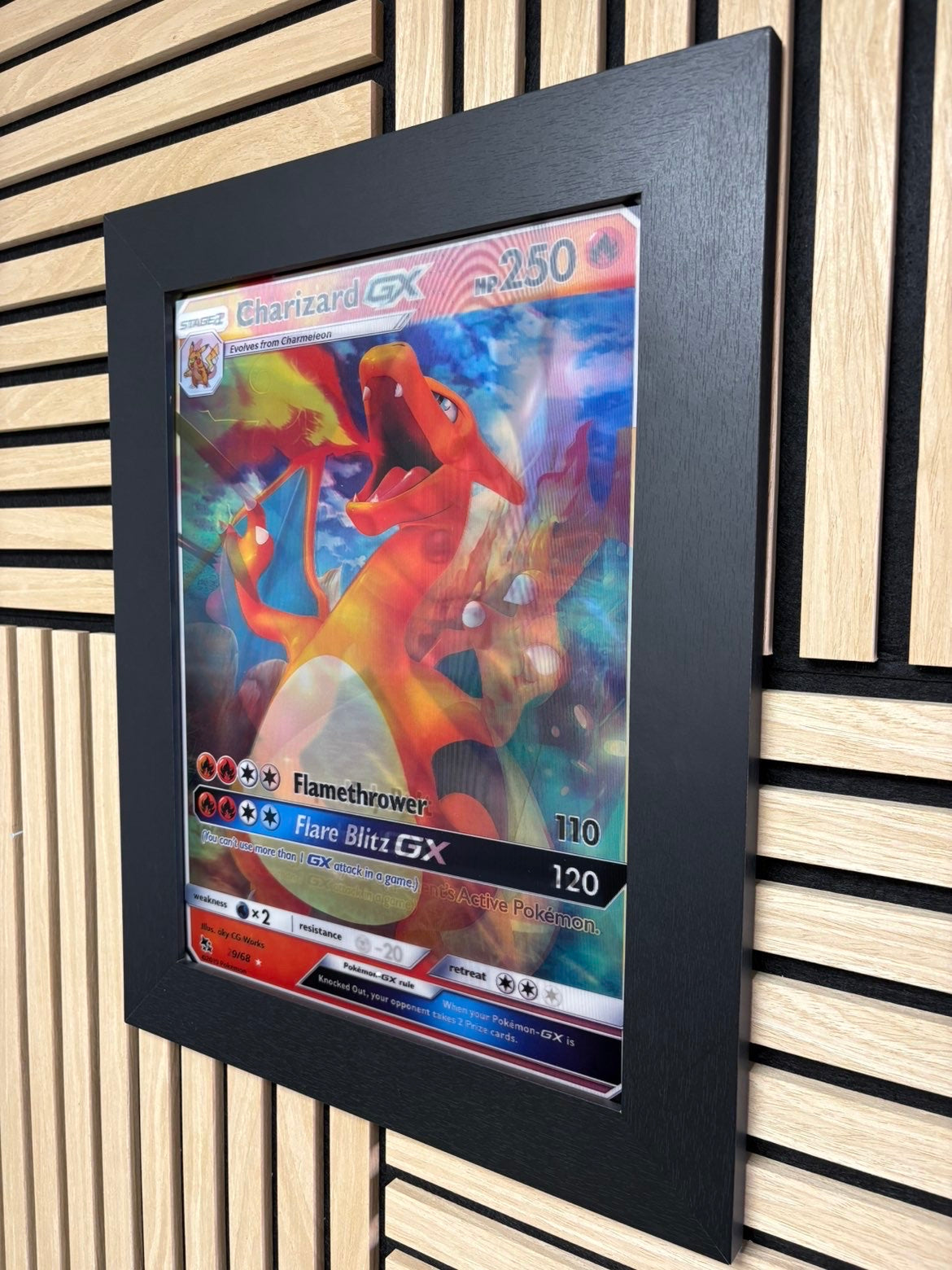 Raichu Mewtwo Charizard 3D Lenticular Poster Framed 30x40cm
