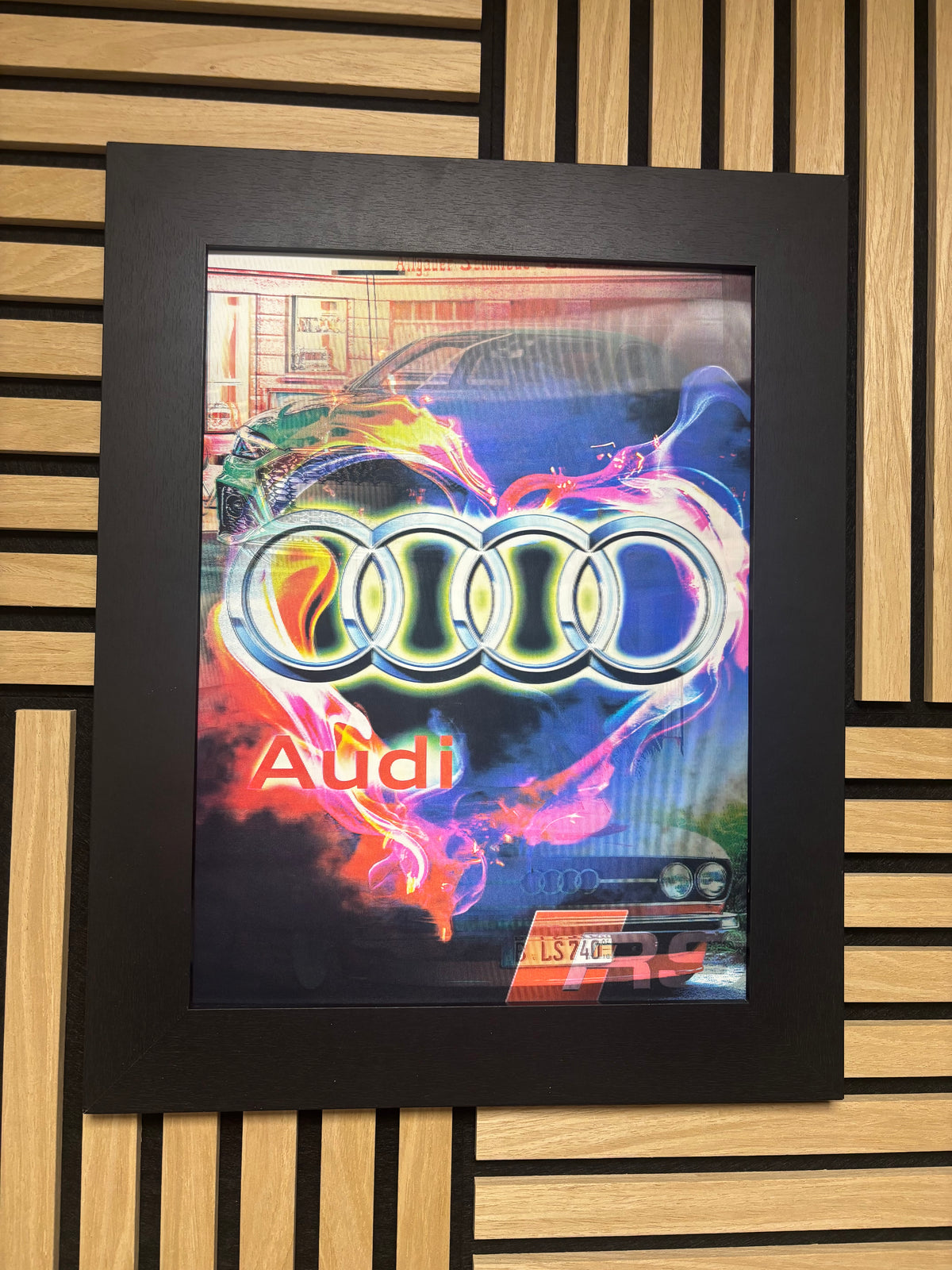 Audi 3D Lenticular Posters Framed 30x40cm