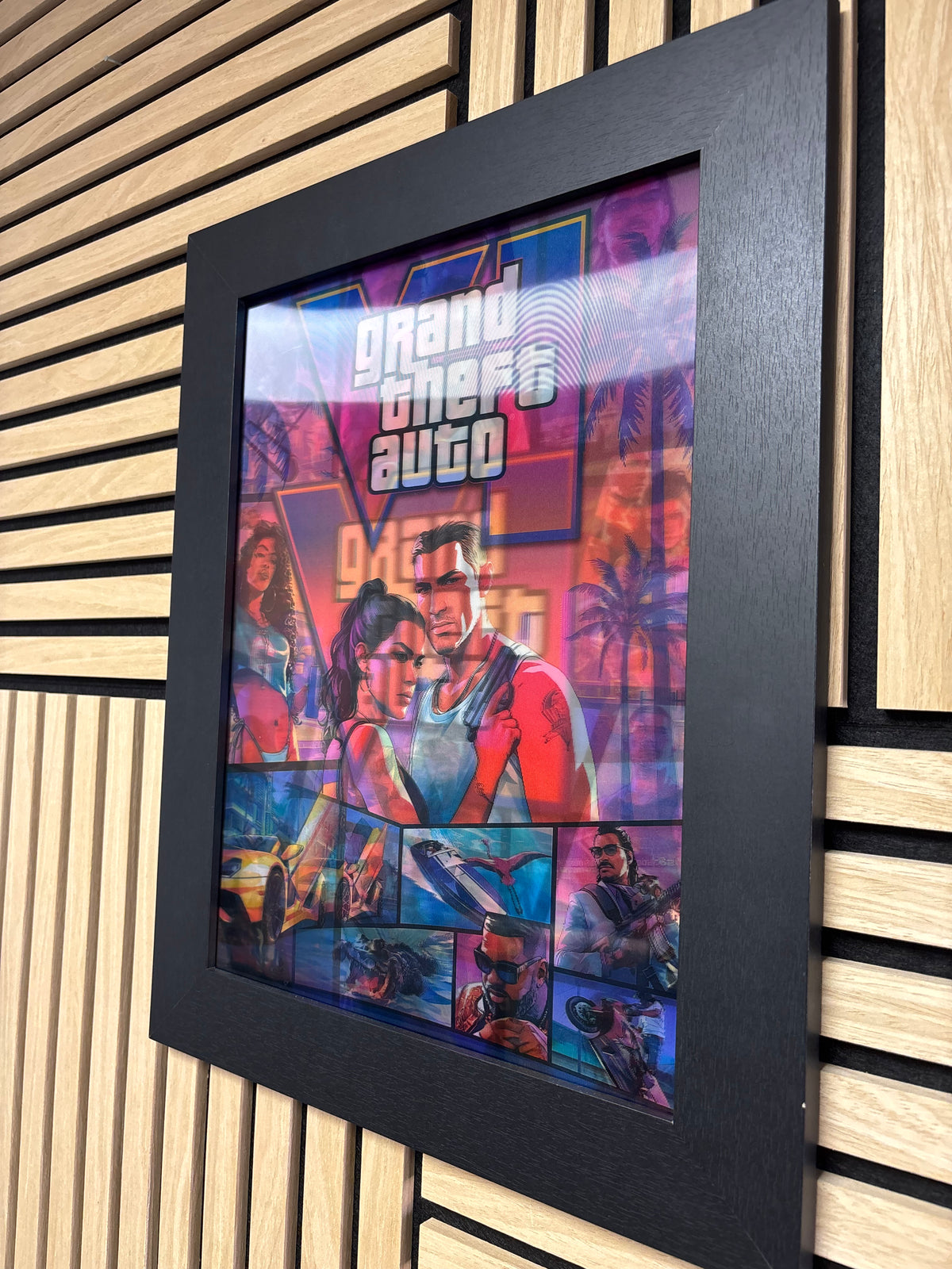 GTA 6 3D Lenticular Poster Framed 30x40cm