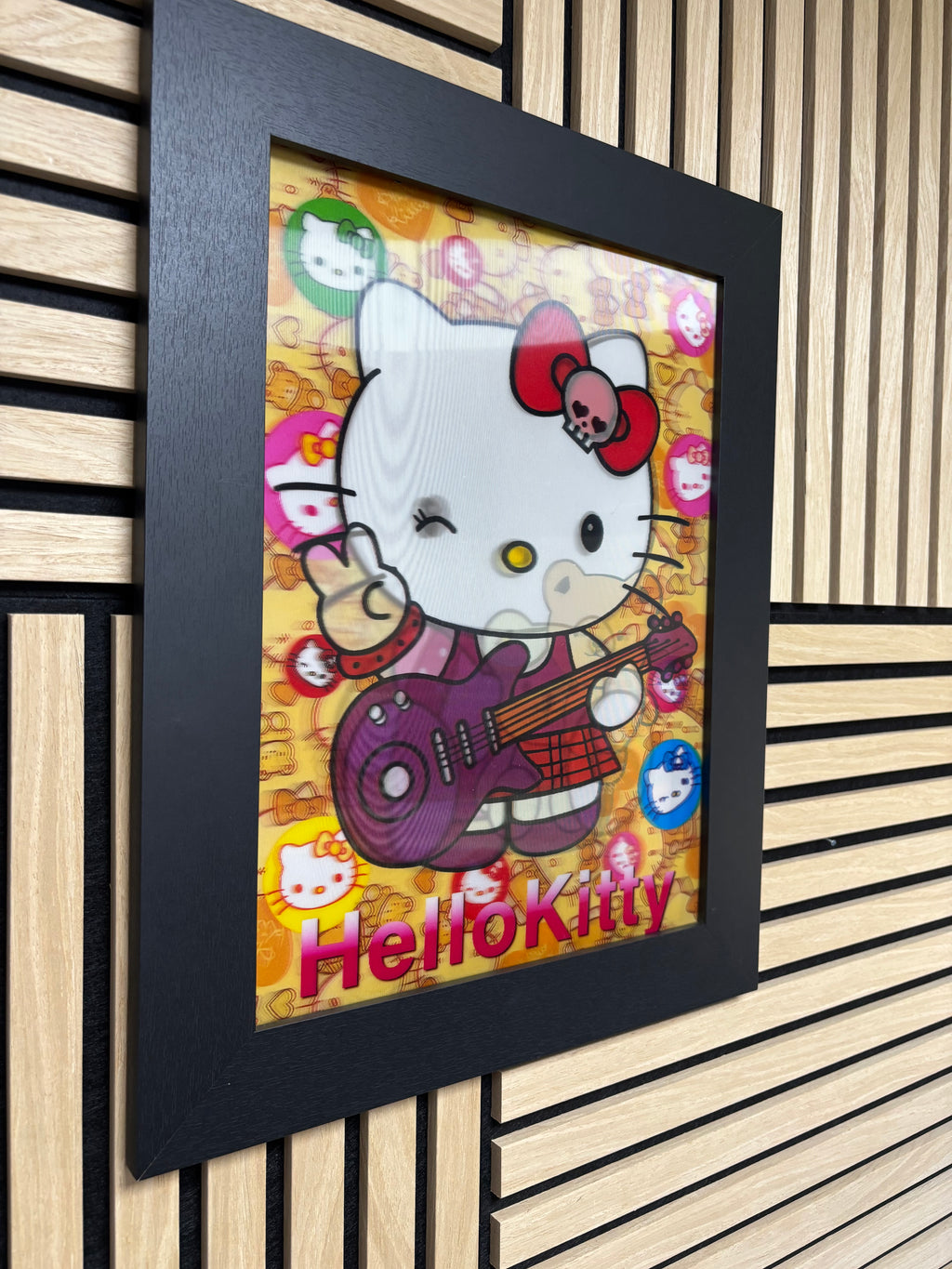 Hello Kitty 3D Lenticular Poster Framed 30x40cm