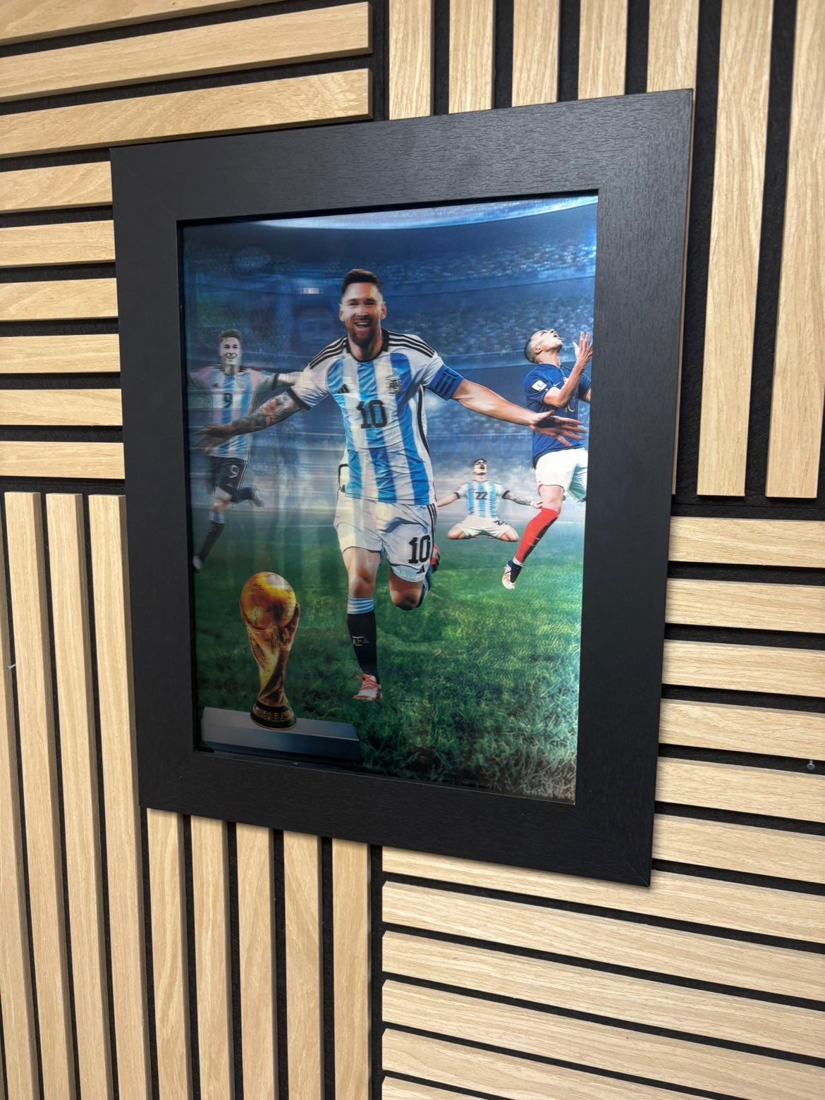 Messi World Cup 3D Lenticular Poster Framed 30x40cm