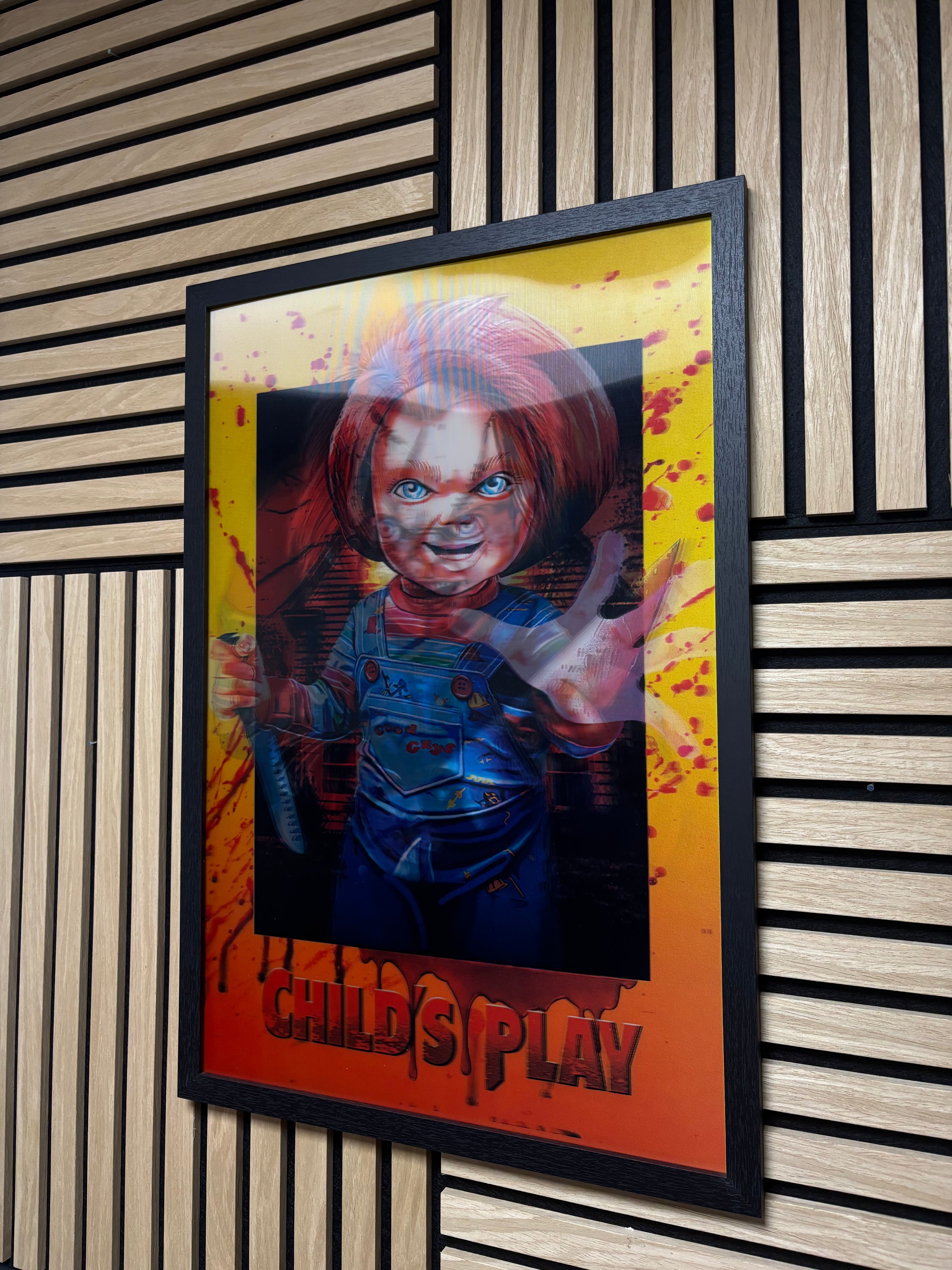 Chucky Childs Play 3D Lenticular Poster Framed 40x60cm