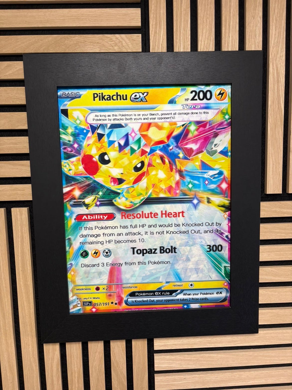 Pikachu 3D Lenticular Poster Framed 30x40cm