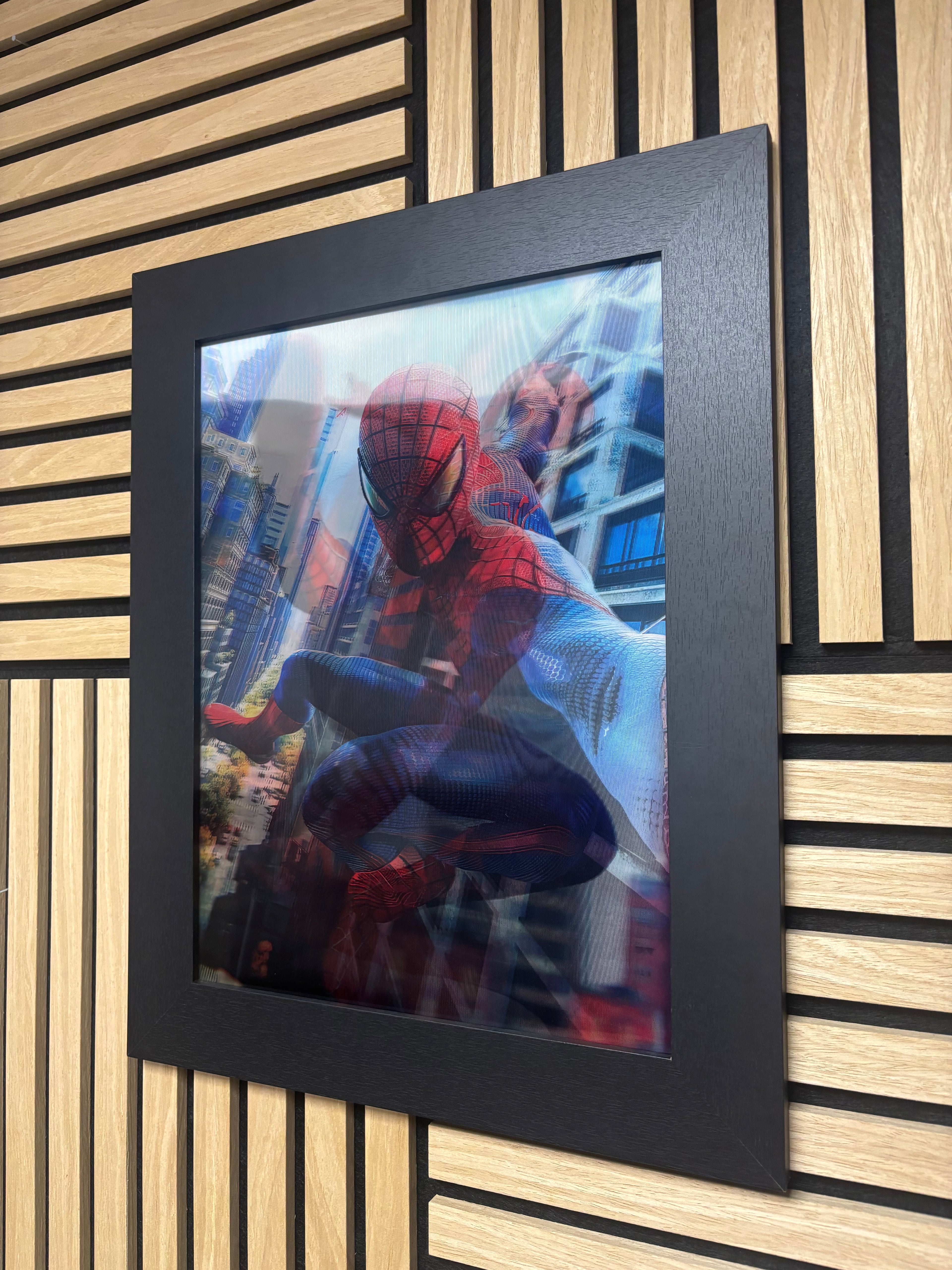 Spiderman 3D Lenticular Poster Framed 30x40cm