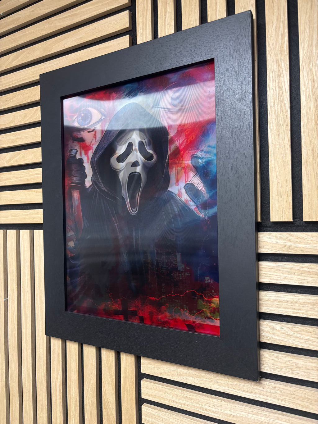 Scream 3D Lenticular Poster Framed 30x40cm
