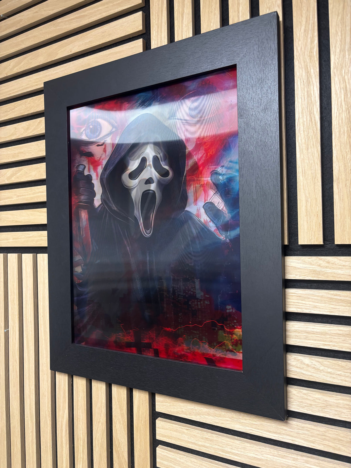 Scream 3D Lenticular Poster Framed 30x40cm