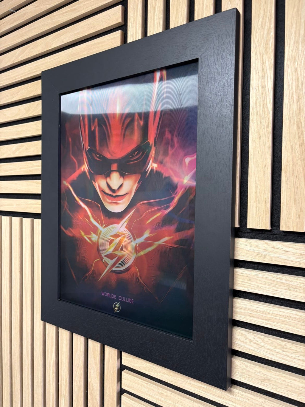 Batman/Flash 3D Lenticular Poster Framed 30x40cm