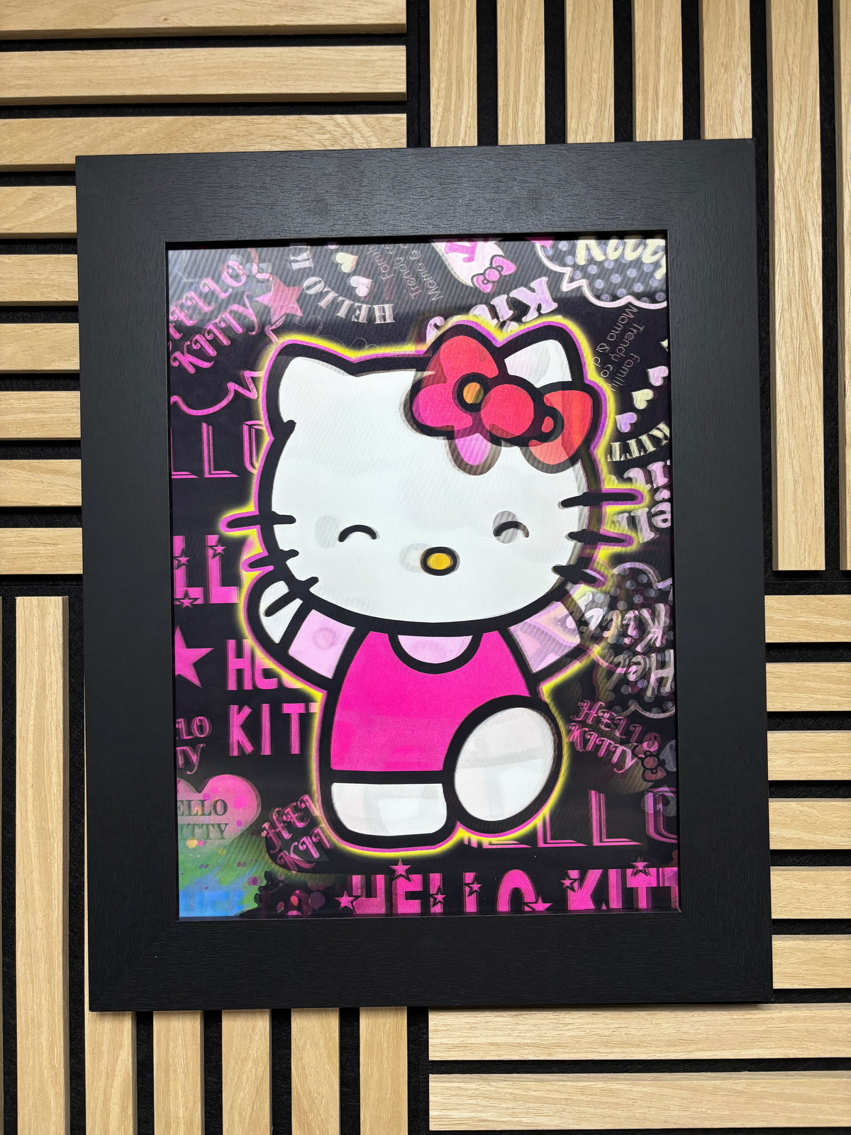 Hello Kitty 3D Lenticular Poster Framed 30x40cm