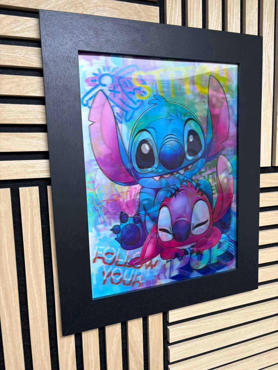Lilo & Stitch 3D Lenticular Poster Framed 30x40cm