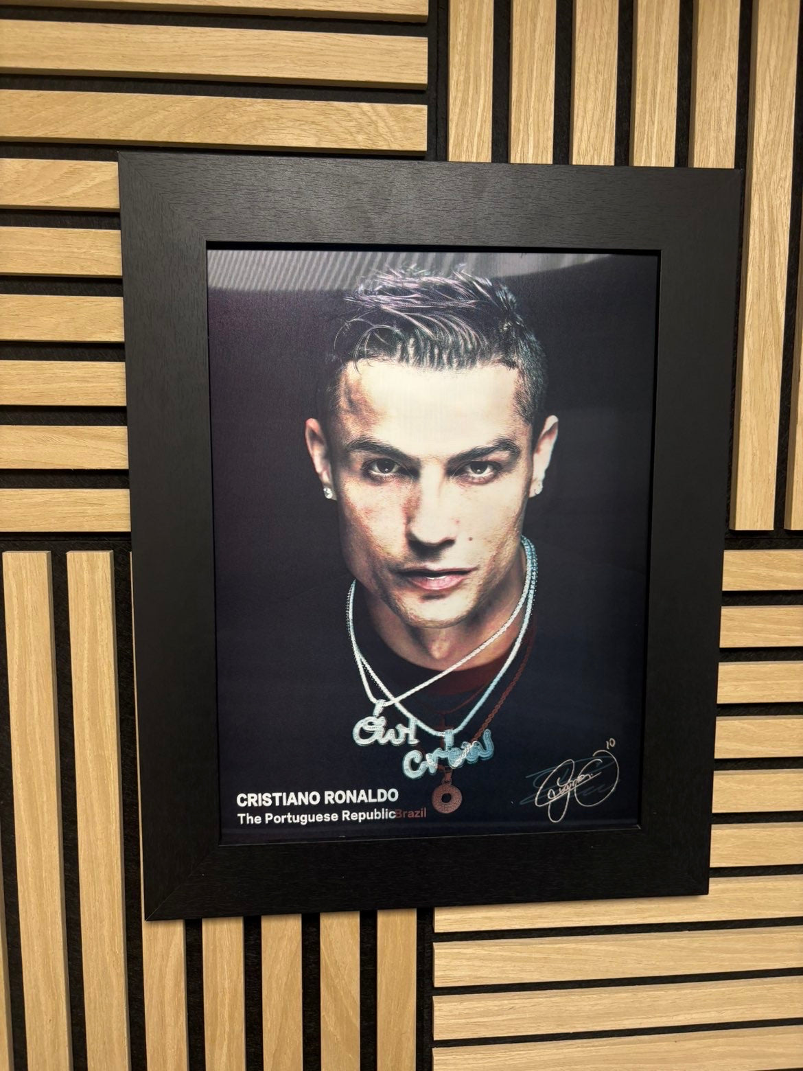 CR7 Messi Neymar 3D Lenticular Poster Framed 30x40cm