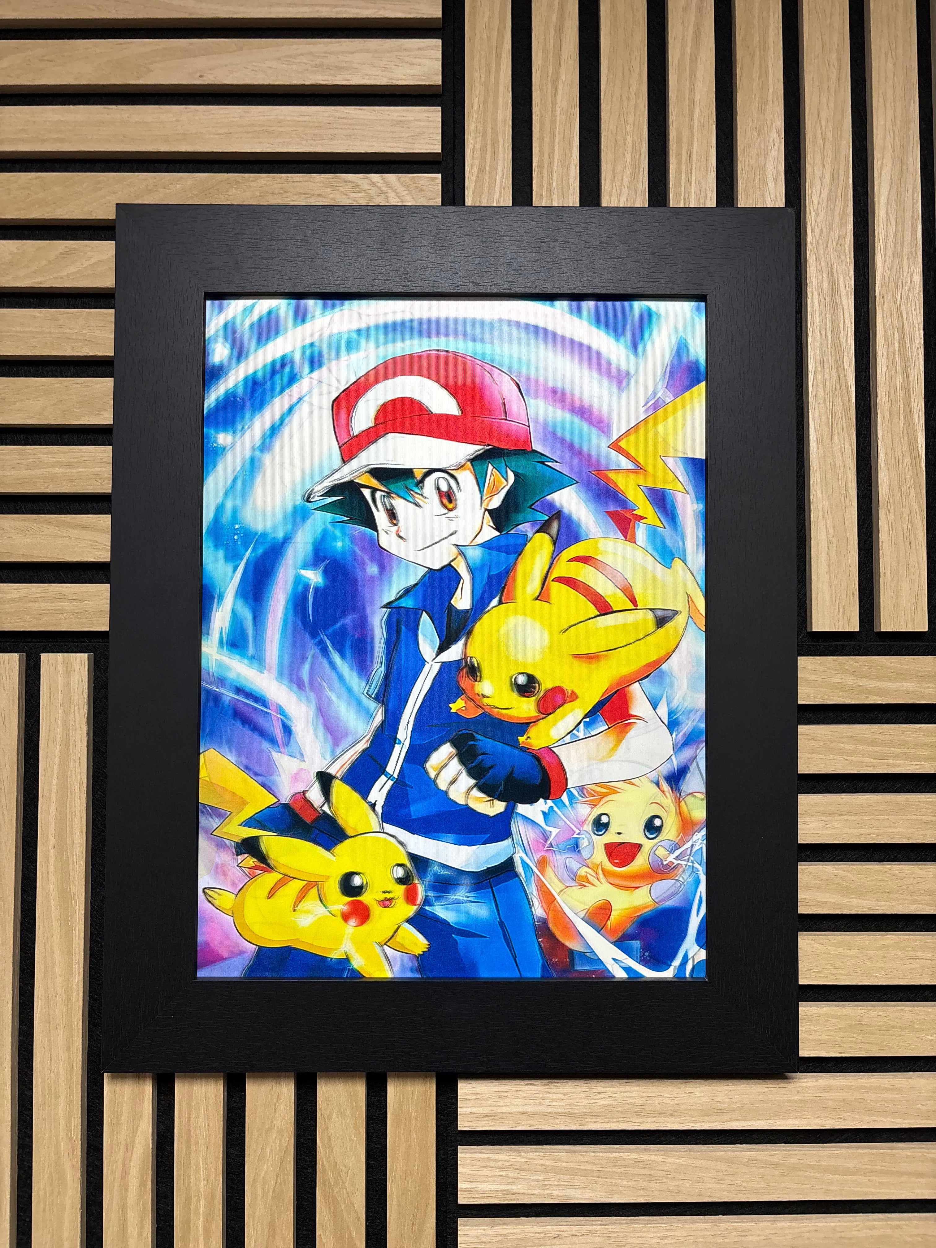 Pokemon 3D Lenticular Poster Framed 30x40cm
