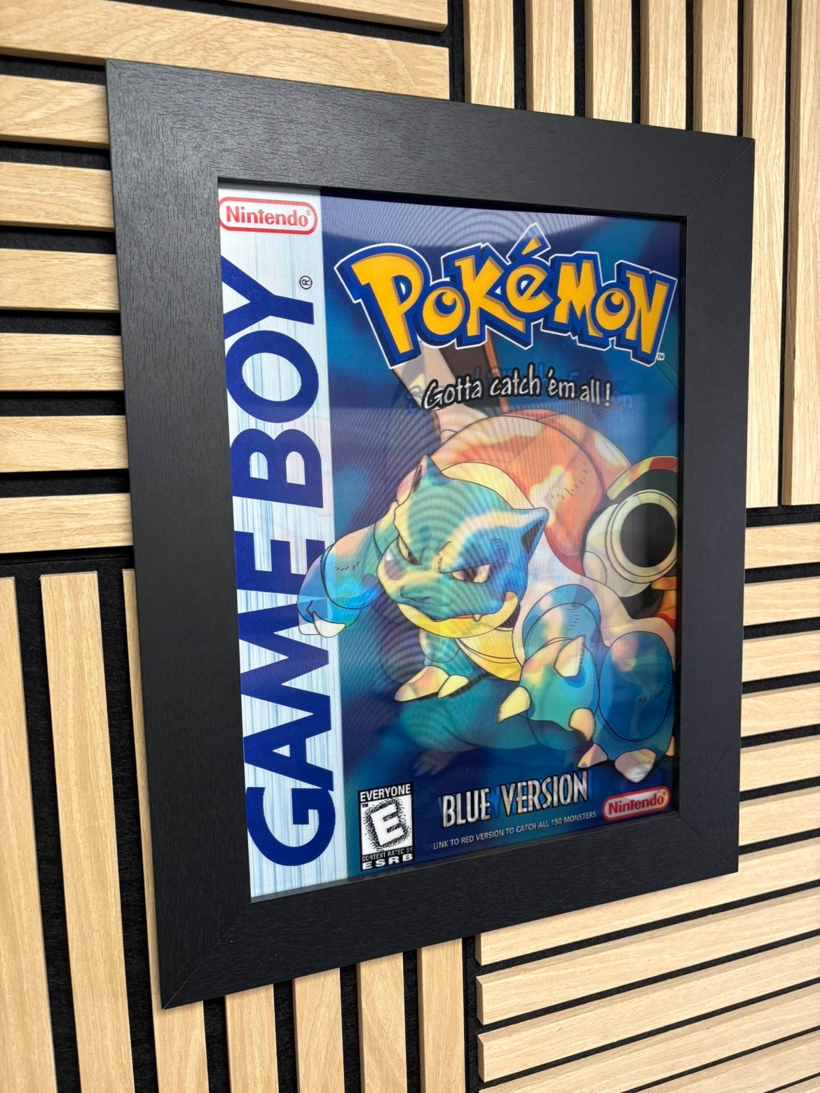 Pokemon Gameboy 3D Lenticular Poster Framed 30x40cm