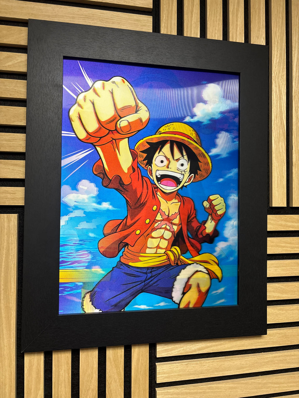One Piece 3D Lenticular Poster Framed 30x40cm