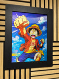 One Piece 3D Lenticular Poster Framed 30x40cm