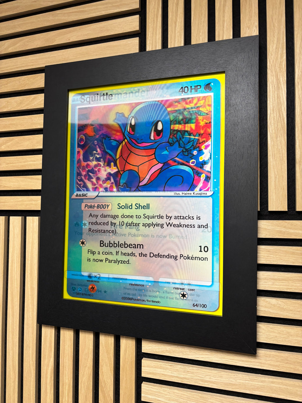 Charmander Squirtle Bulbasaur 3D Lenticular Poster Framed 30x40cm