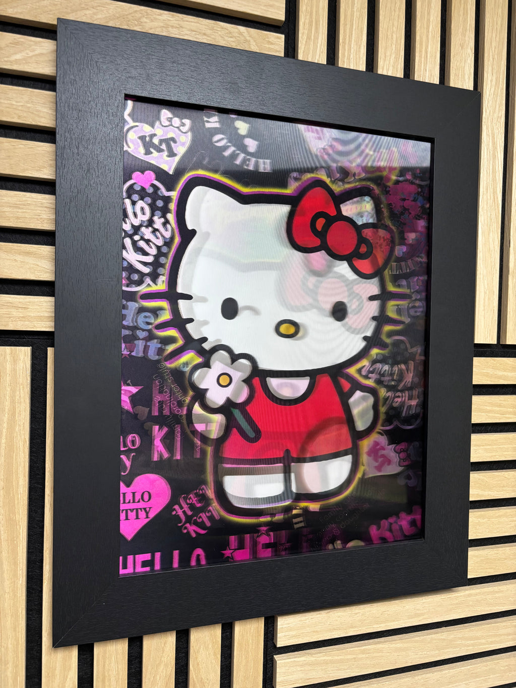 Hello Kitty 3D Lenticular Poster Framed 30x40cm