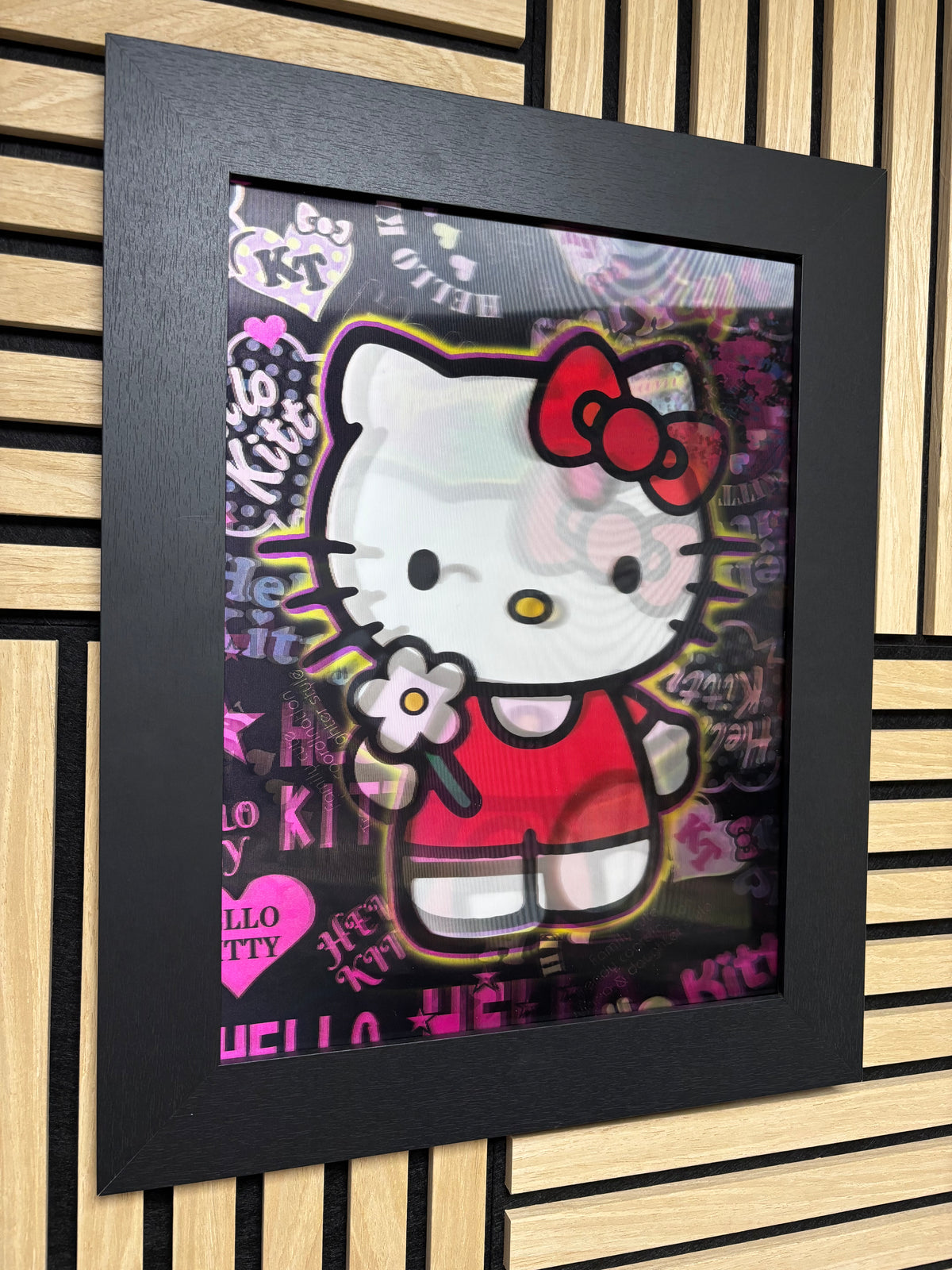Hello Kitty 3D Lenticular Poster Framed 30x40cm