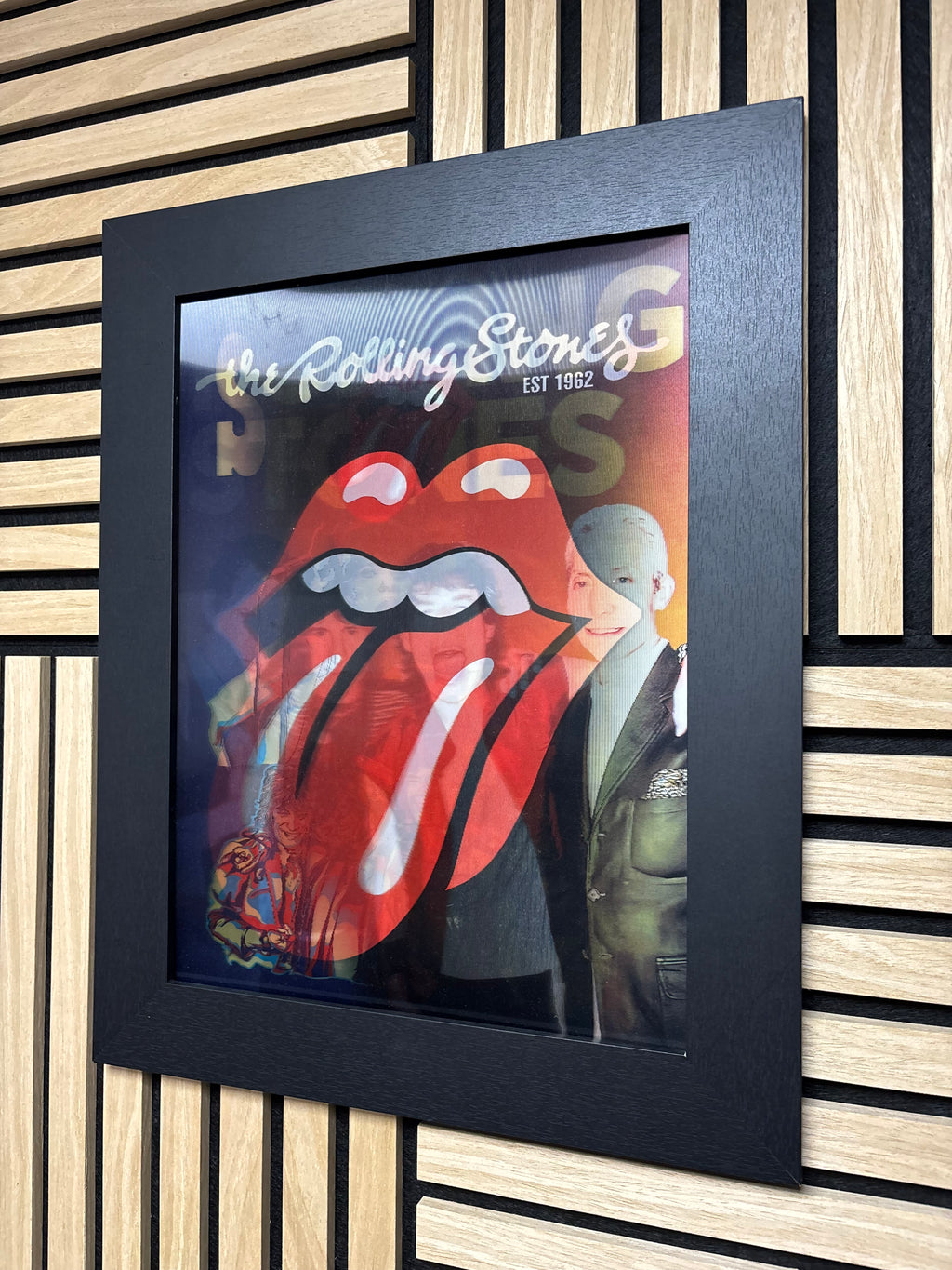 Rolling Stones 3D Lenticular Poster Framed 30x40cm