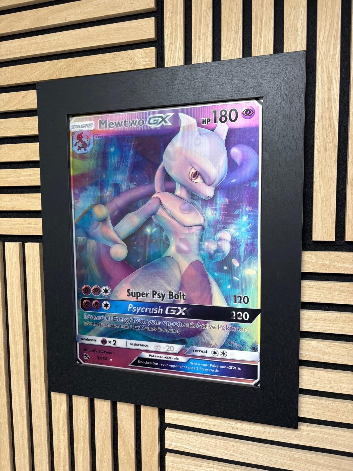 Raichu Mewtwo Charizard 3D Lenticular Poster Framed 30x40cm