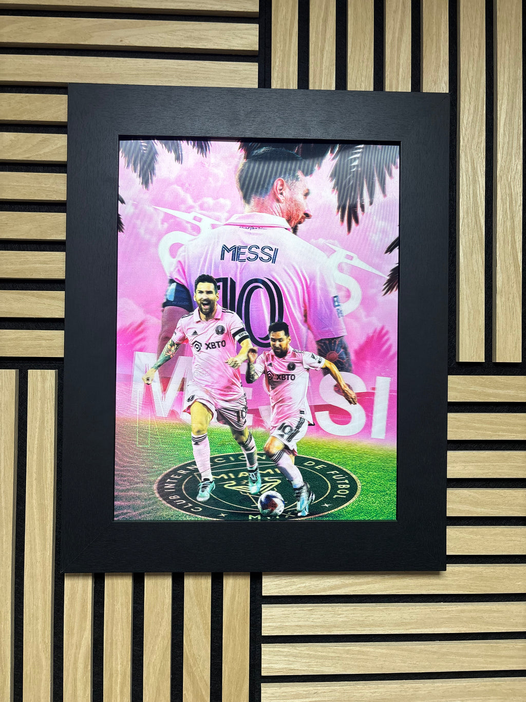 Messi 3D Lenticular Poster Framed 30x40cm