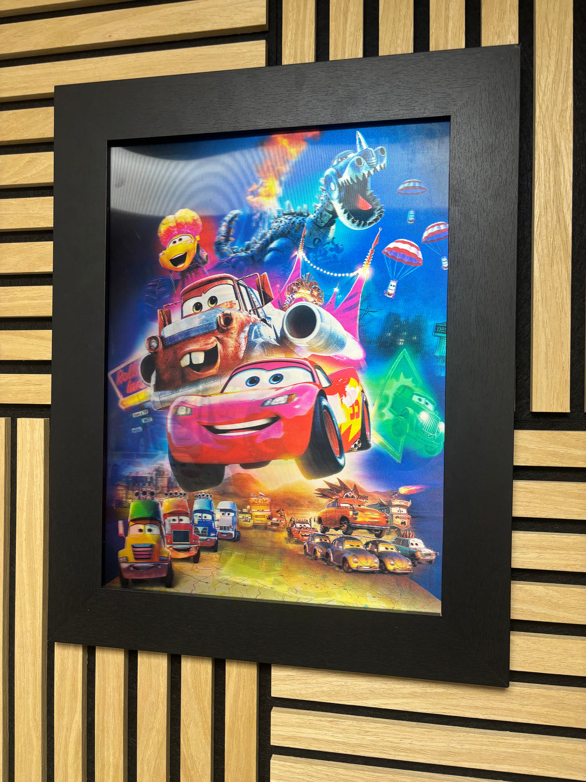 Cars 3D Lenticular Poster Framed 30x40cm
