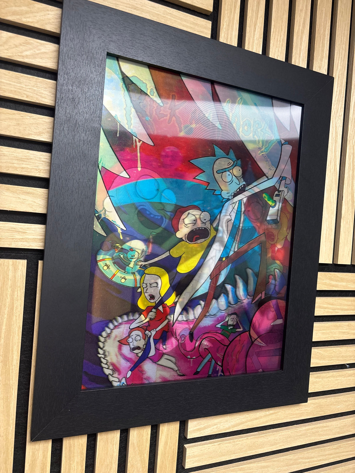 Rick and Morty 3D Lenticular Poster Framed 30x40cm