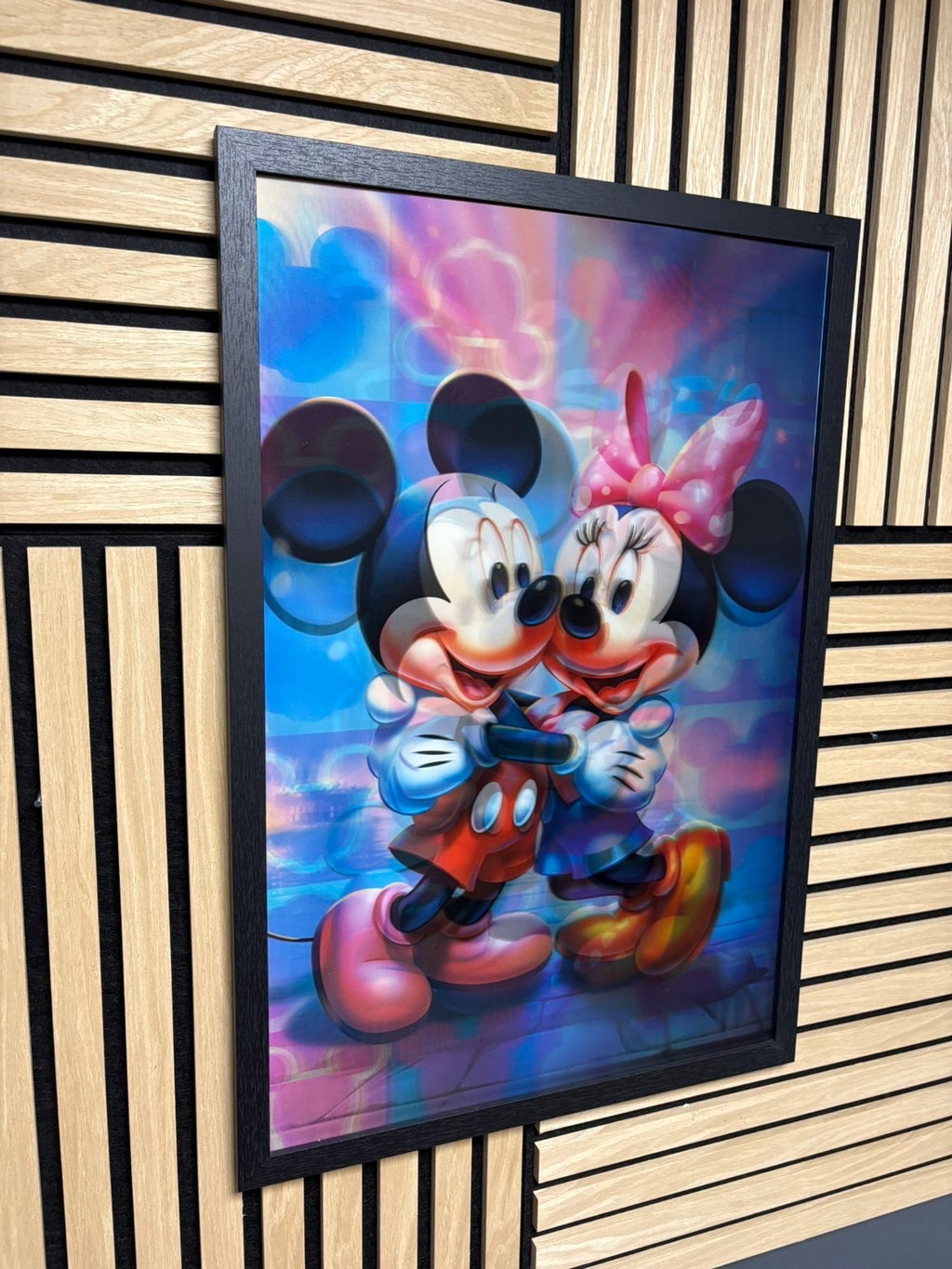 Mickey & Minnie 3D Lenticular Poster Framed 40x60cm