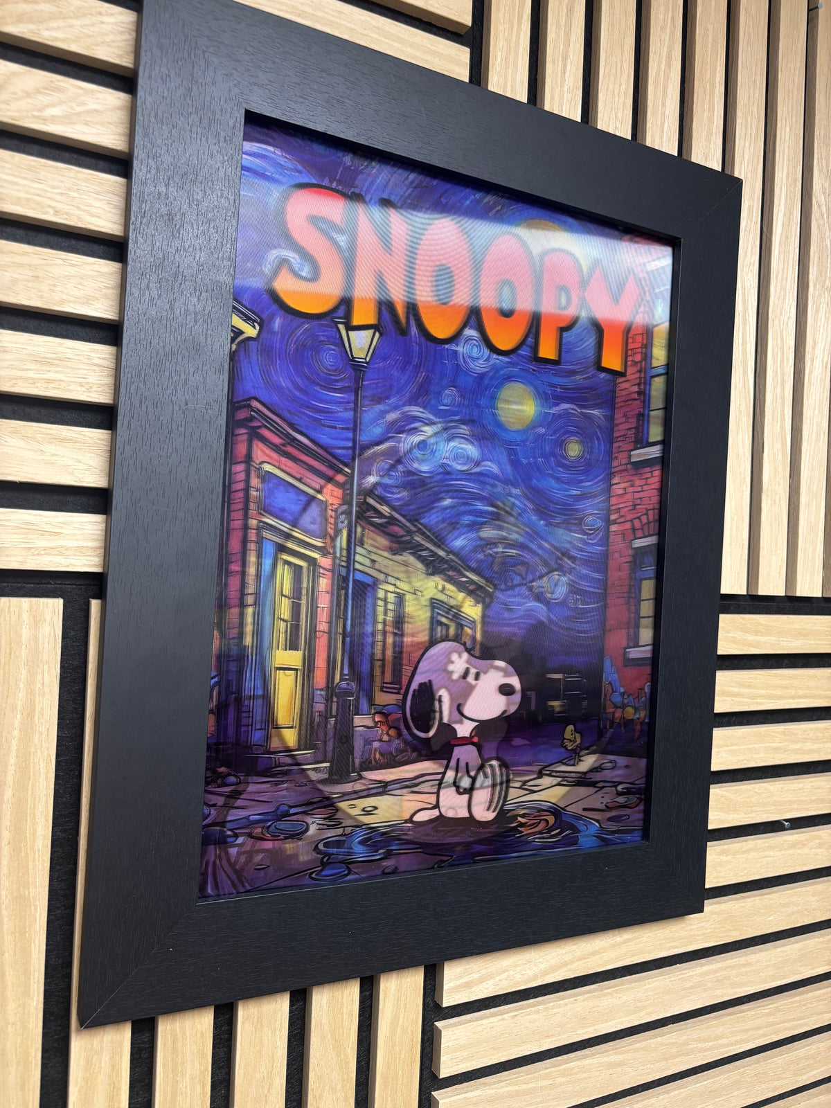 Snoopy 3D Lenticular Poster Framed 30x40cm
